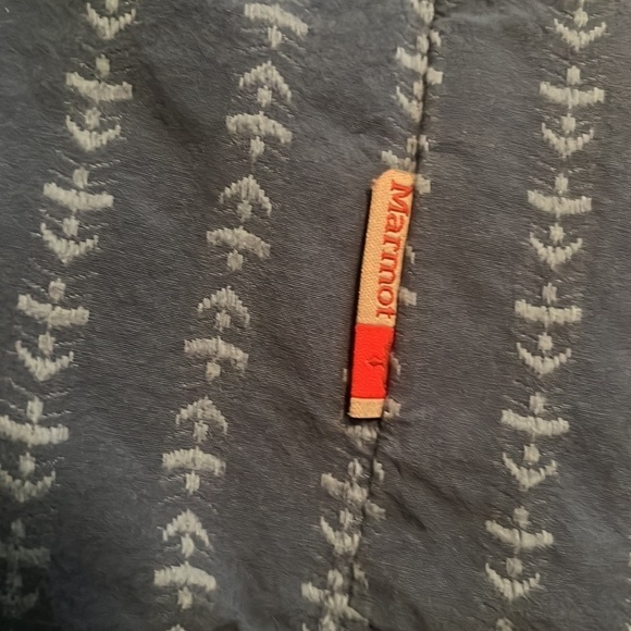 Marmot Tommy Caldwell Short Sleeve Blue Button Shirt Mens S - Picture 8 of 8